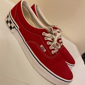 Vans red and checkered black&white
